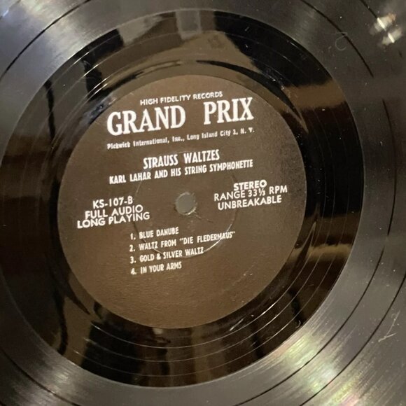 The Karl Lahar String Symphonette Strauss Waltz Favorites (Vinyl) Pickwick K107 - Picture 7 of 7